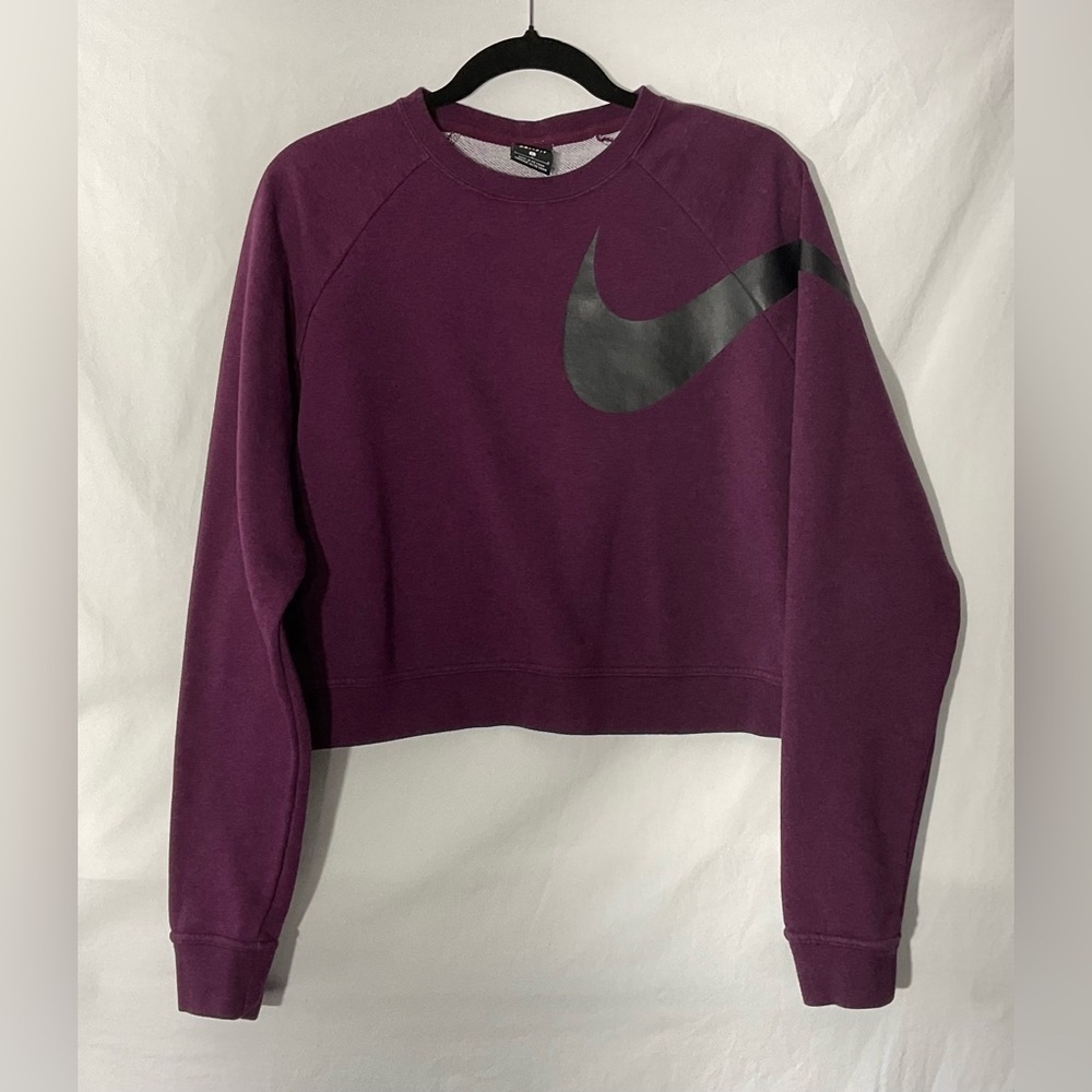 Nike Purple Boxy Crop Hoodie Long Sleeve - Picture 4 of 6